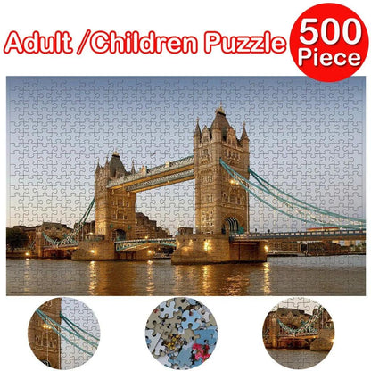 500-Piece Architecture Puzzle – Famous Tourist Attractions - Puzzles