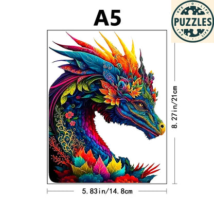 Dragon Wooden Jigsaw Puzzle – Challenging & Artistic Game - Puzzles