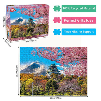 1000-Piece Jigsaw Puzzle – Cherry Blossoms in Osaka - Puzzles