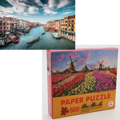 500-Piece Architecture Puzzle – Famous Tourist Attractions - Puzzles