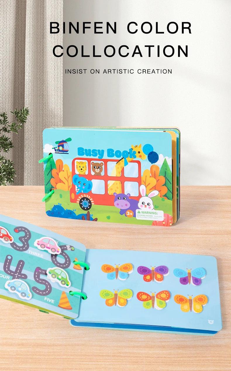 Children’s Early Learning Quiet Book – Montessori Activity Book - Puzzles