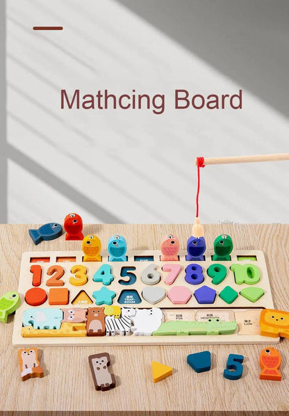 Montessori Shape & Number Matching Toy – Early Learning for Toddlers - Puzzles