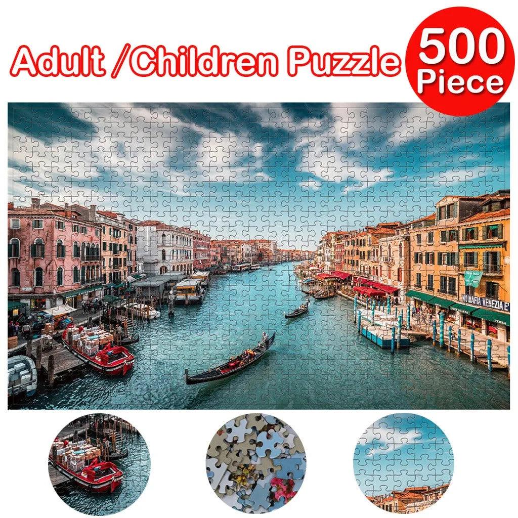 500-Piece Architecture Puzzle – Famous Tourist Attractions - Puzzles