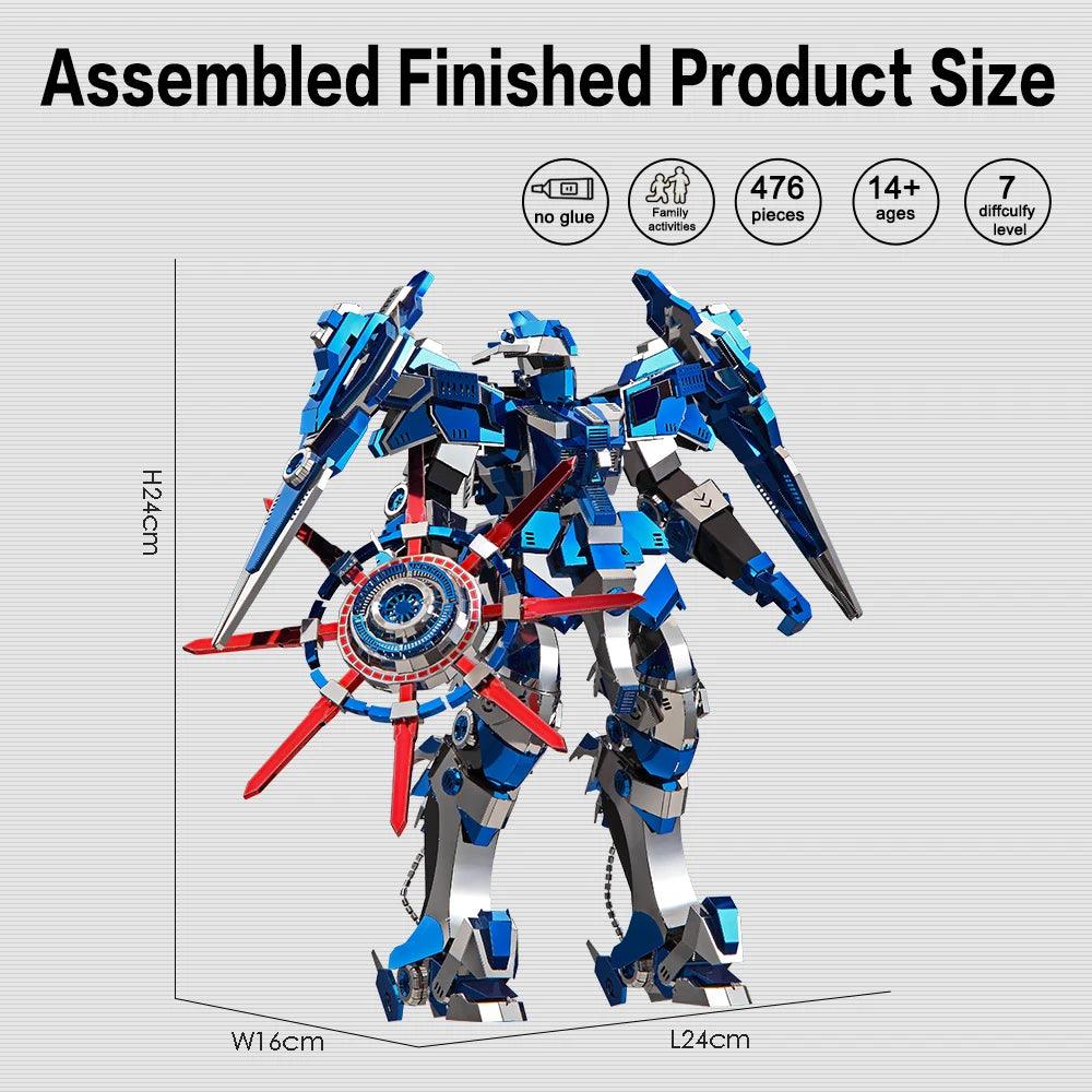 Piececool 3D Metal Puzzle – Blue Mech Model Kit - Puzzles