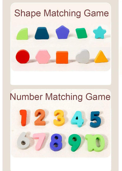 Montessori Shape & Number Matching Toy – Early Learning for Toddlers - Puzzles