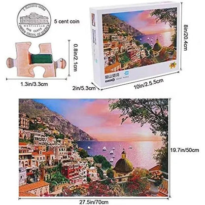 1000-Piece Jigsaw Puzzle – Romantic Positano, Italy - Puzzles