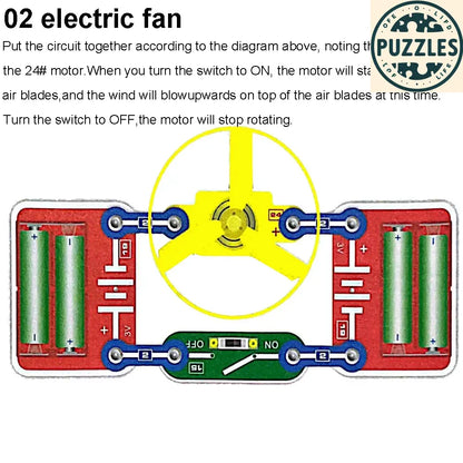 31-Piece Electronic Circuit Science Kit for Kids - Puzzles