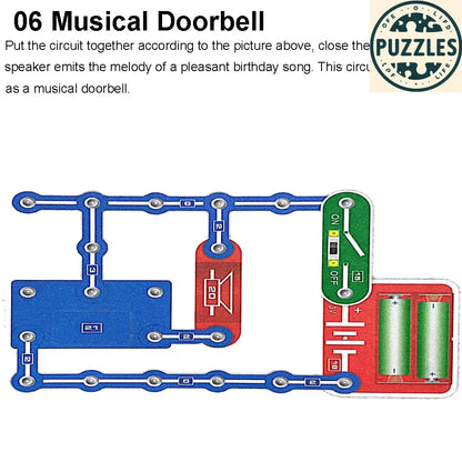 31-Piece Electronic Circuit Science Kit for Kids - Puzzles