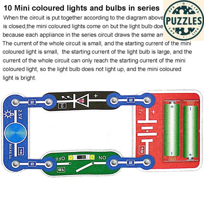 31-Piece Electronic Circuit Science Kit for Kids - Puzzles