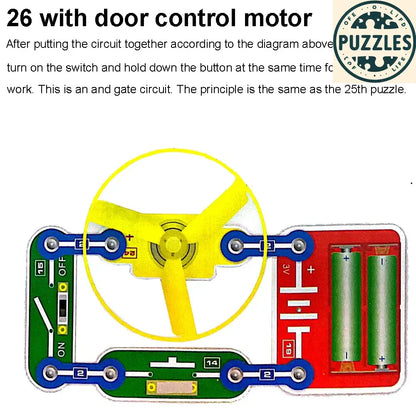 31-Piece Electronic Circuit Science Kit for Kids - Puzzles