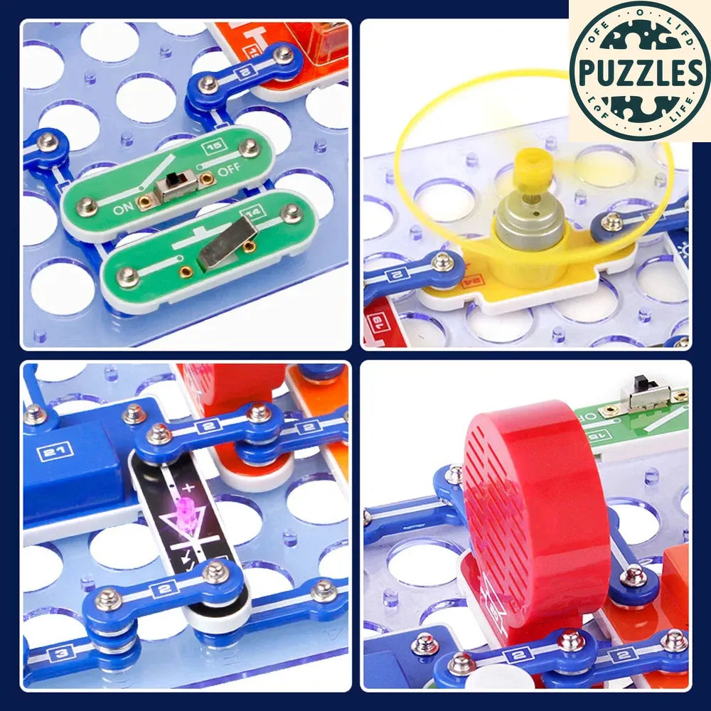 31-Piece Electronic Circuit Science Kit for Kids - Puzzles