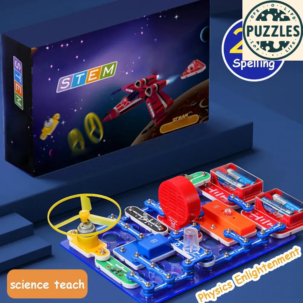 31-Piece Electronic Circuit Science Kit for Kids - Puzzles