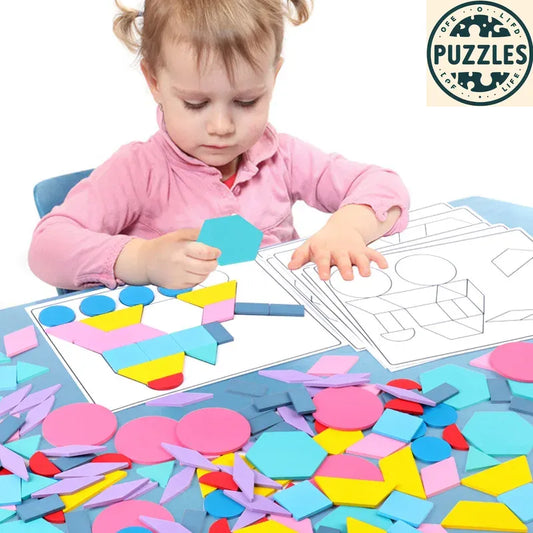 Wooden Montessori Jigsaw Board – Colorful Early Learning Puzzle - Puzzles