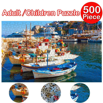 500-Piece Architecture Puzzle – Famous Tourist Attractions - Puzzles