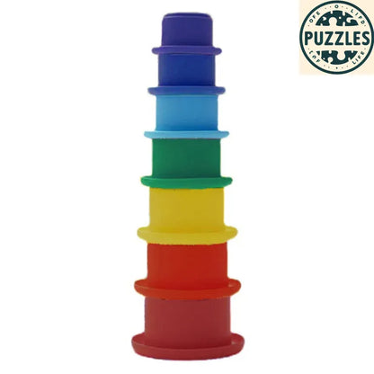 Silicone Stacking Cups – BPA-Free Baby Learning Toy - Puzzles