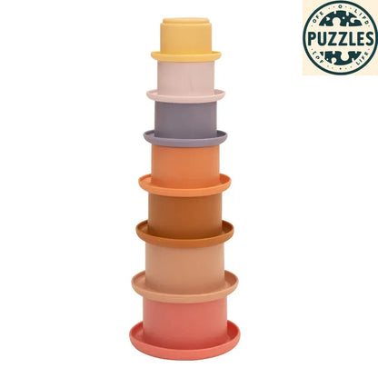 Silicone Stacking Cups – BPA-Free Baby Learning Toy - Puzzles