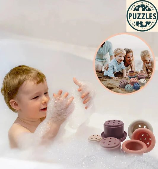 Soft BPA-Free Stacking Cups - Puzolife - Puzolife - Puzzles of Life
