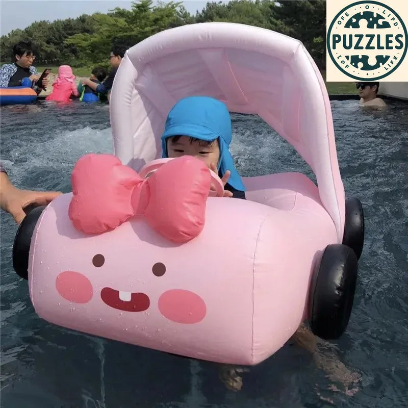 Pink Kids Inflatable Swimming Ring - Puzolife - Puzolife - Puzzles of Life