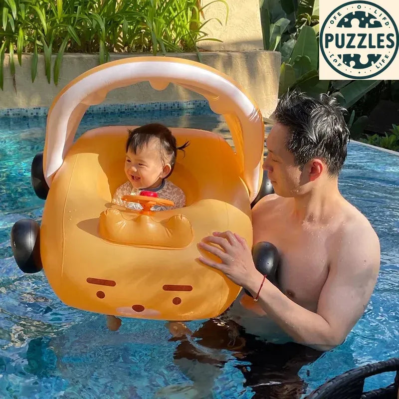 Pink Kids Inflatable Swimming Ring - Puzolife - Puzolife - Puzzles of Life