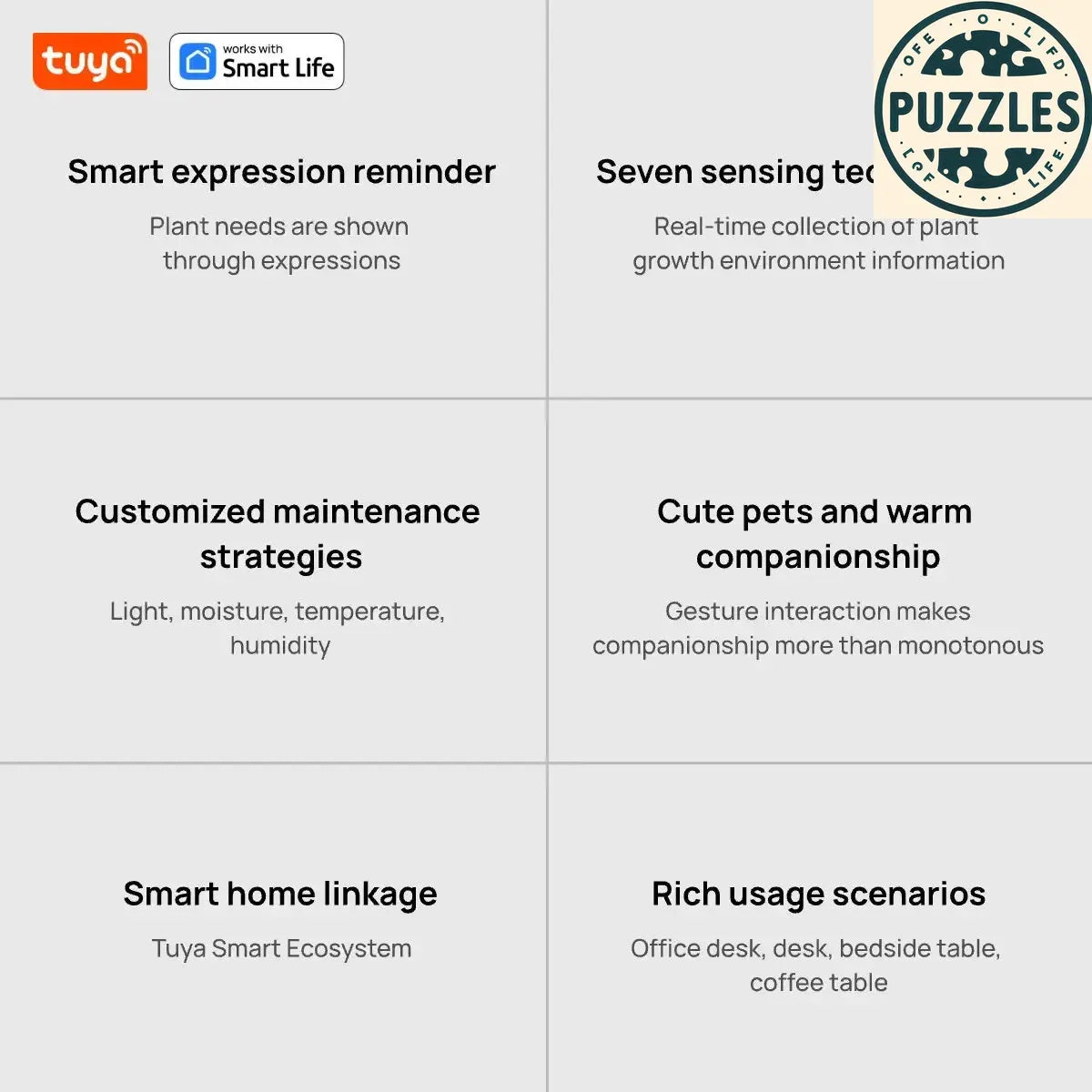 Tuya Ivy Smart Planter – AI-Powered for Easy Plant Care - Puzzles