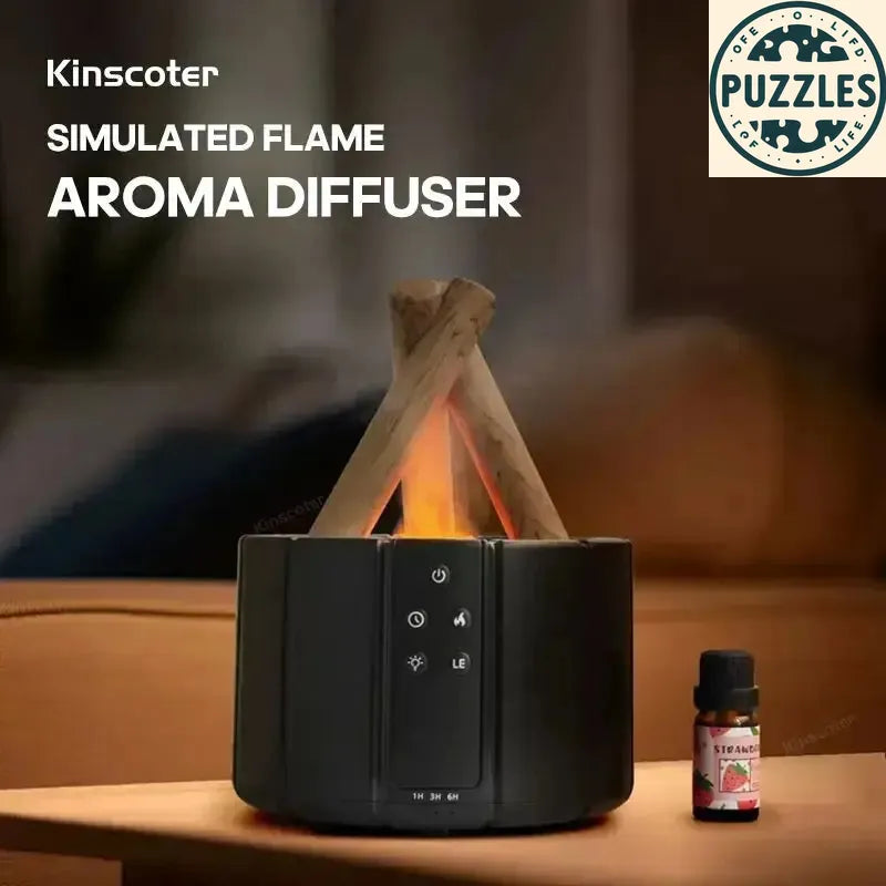 Ultrasonic Air Humidifier & Essential Oil Diffuser – Remote Control - Puzzles