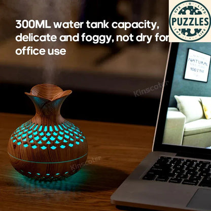 300ml Wood Grain Aroma Diffuser - Puzolife - Puzolife - Puzzles of Life