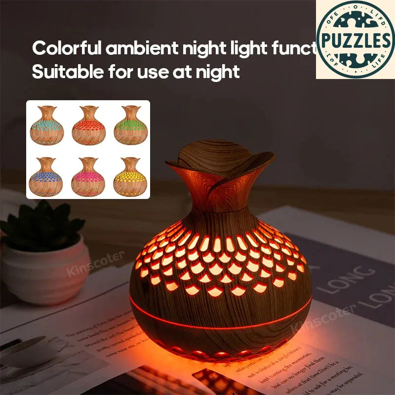 300ml Wood Grain Aroma Diffuser - Puzolife - Puzolife - Puzzles of Life