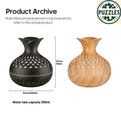 300ml Wood Grain Aroma Diffuser - Puzolife - Puzolife - Puzzles of Life