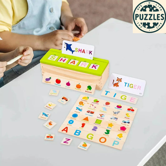 Wooden Spelling & ABC Letter Matching Game - Puzzles