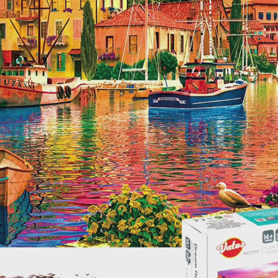 1000-Piece Jigsaw Puzzle – Mediterranean Harbor