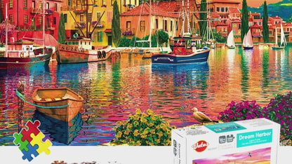 1000-Piece Jigsaw Puzzle – Mediterranean Harbor