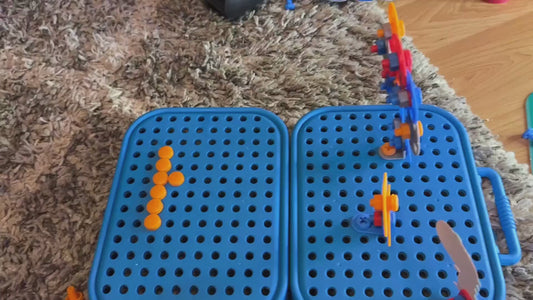 Caja de herramientas Montessori de 293 piezas: juego de rompecabezas de tornillos 2D/3D