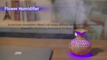 300ml Wood Grain Aroma Diffuser - Puzolife