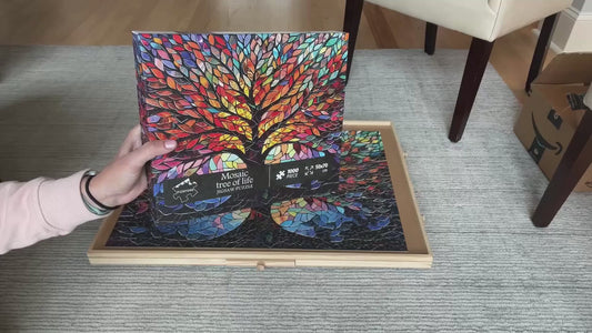 Stained Glass Puzzle Tree of Life Puzzles for Adults 1000 Pieces