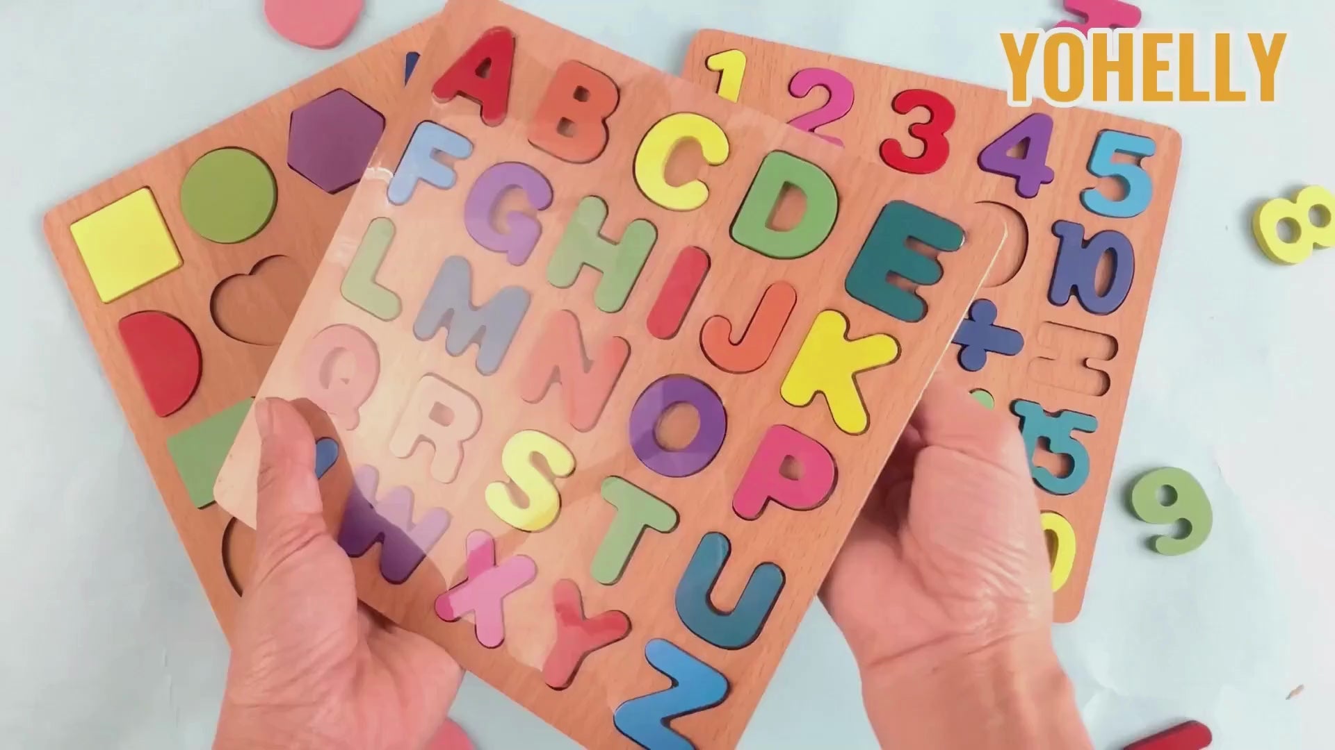 Colorful Alphabet & Number Wooden Puzzle – Educational Toy for Kids