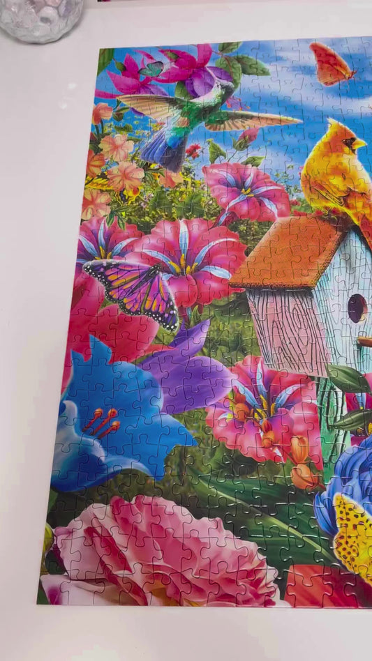 1000-Piece Jigsaw Puzzle – Birds & Flowers