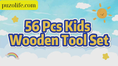 Children’s Wooden Toolbox – Montessori Nuts & Screws Repair Set
